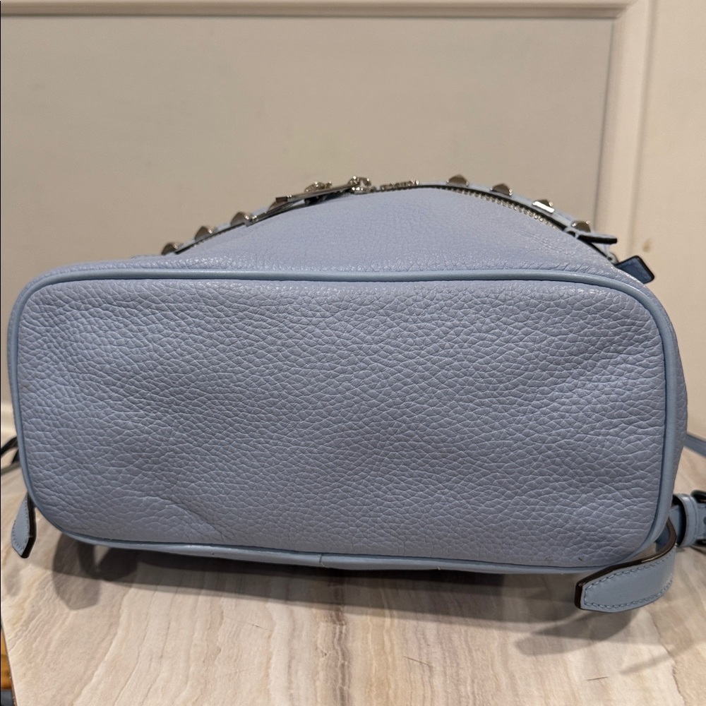 Michael Kors Kenly Blue Leather Studded Backpack - Picture 8 of 17